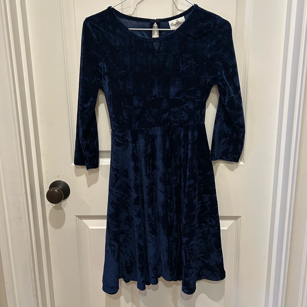 Rare Editions Youth Crushed Velvet Dress